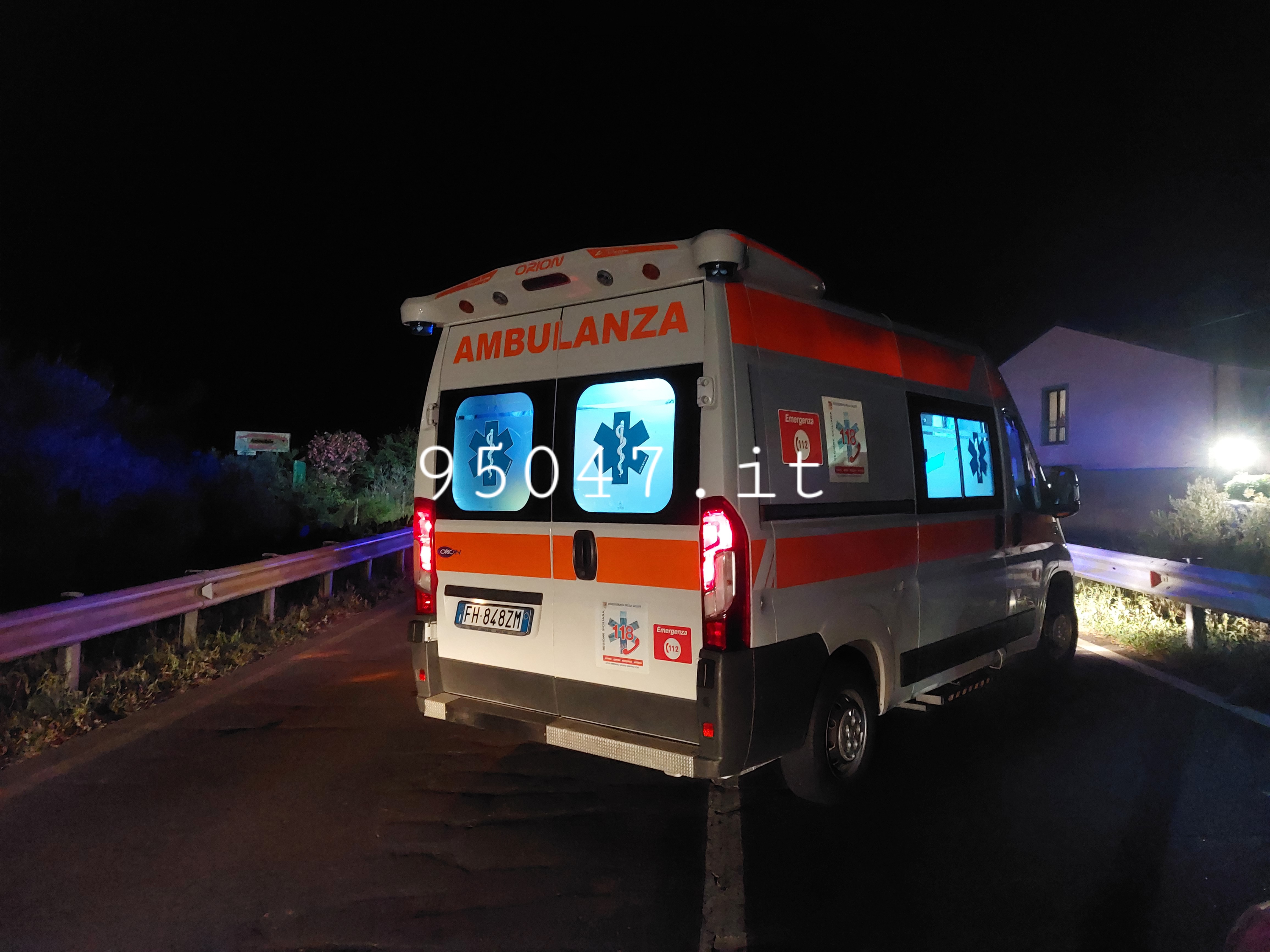 GRAVE INCIDENTE IERI SERA  A SCHETTINO NELLA VECCHIA SS121, DUE FERITI