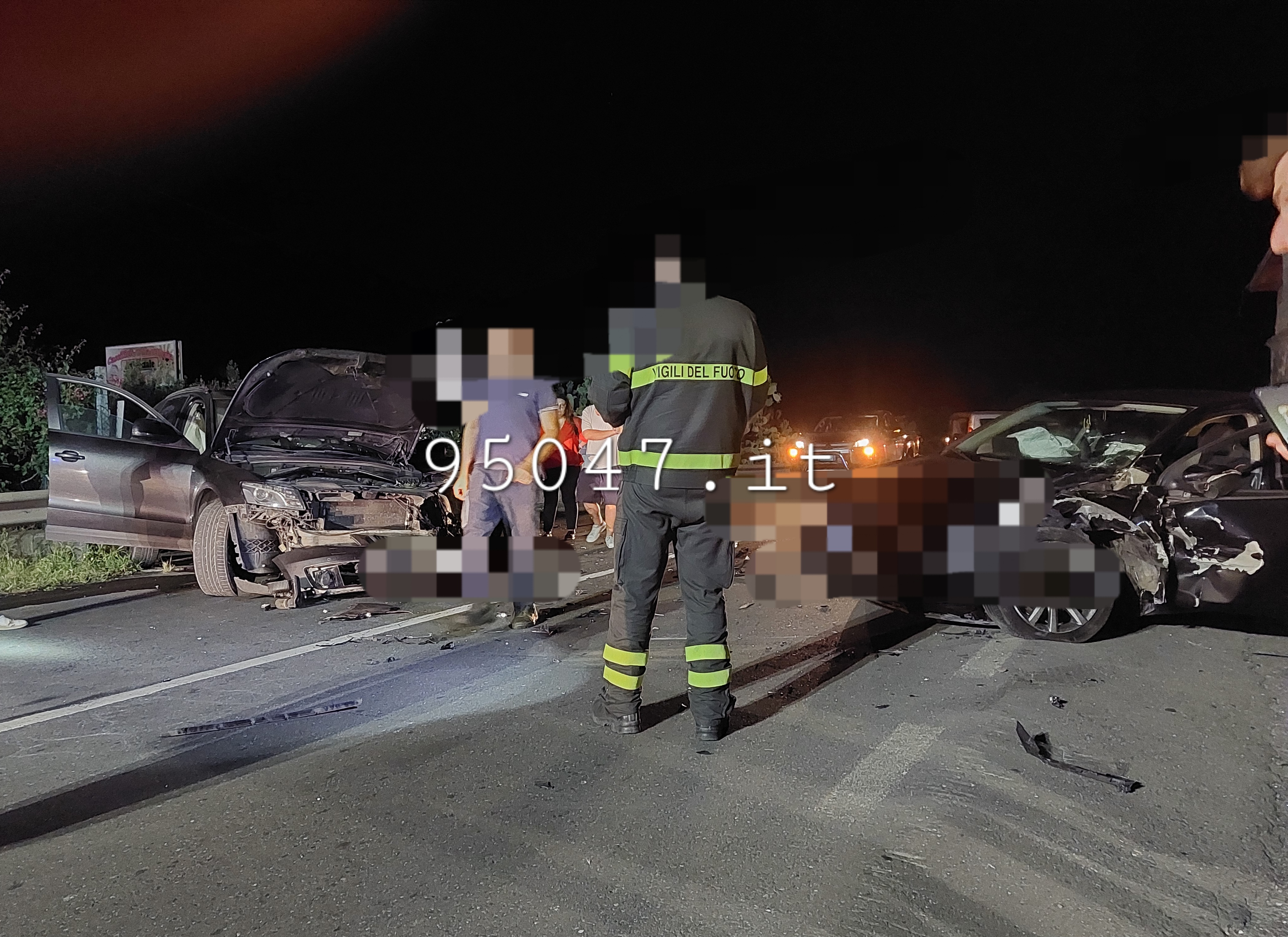 GRAVE INCIDENTE IERI SERA  A SCHETTINO NELLA VECCHIA SS121, DUE FERITI