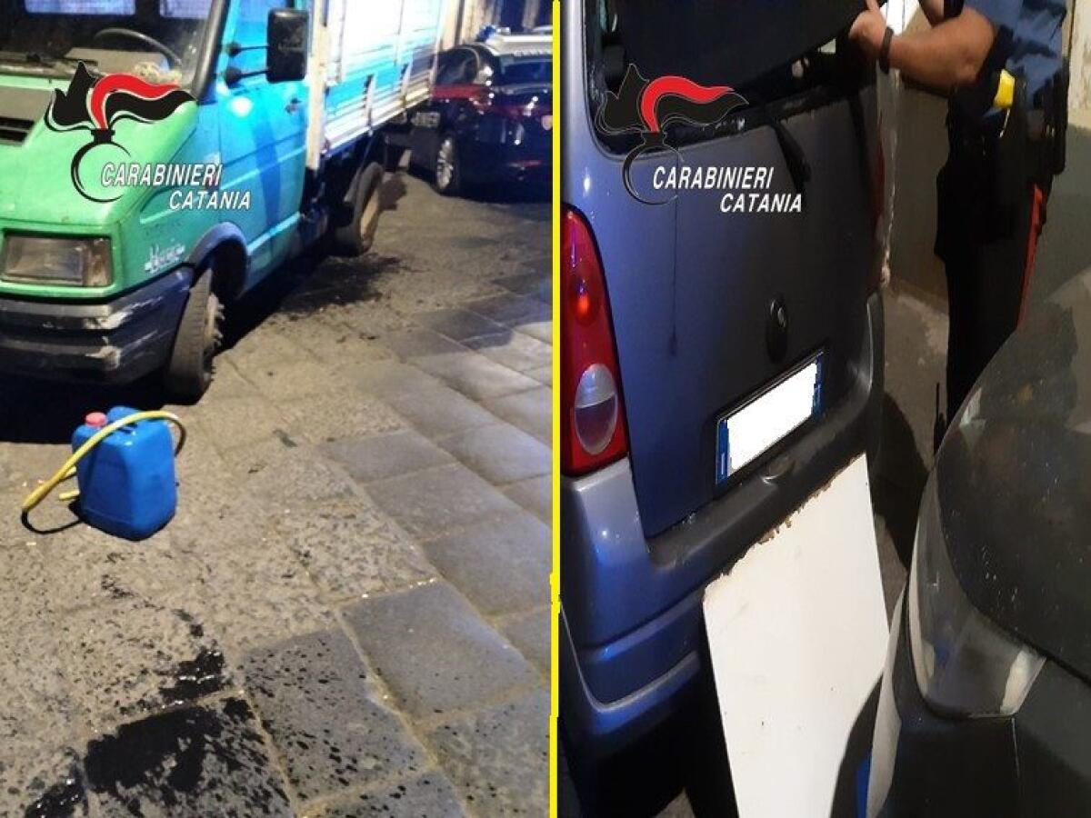 CATANIA. FERMATA DAI CARABINIERI UNA “COPPIA” DI LADRI DI GASOLIO. - 