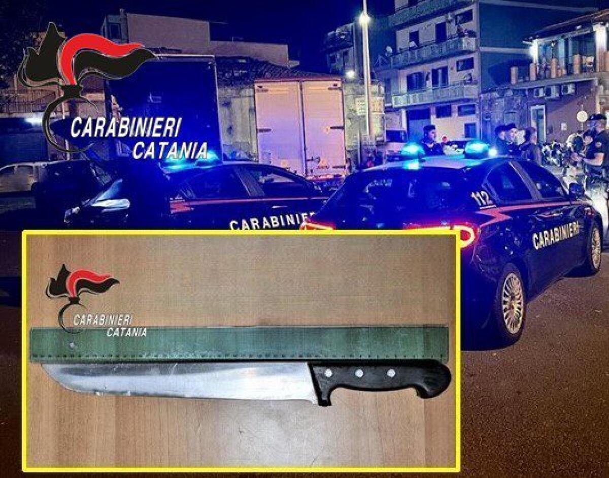 ALLA STAZIONE DI CATANIA CON UN MACHETE IN MANO, DENUNCIATO DAI CARABINIERI - 