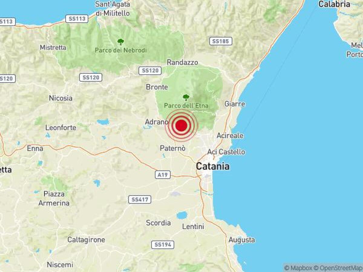 SCOSSA SISMICA DI MAGNITUDO 2.3 ML REGISTRATA VICINO A RAGALNA - 