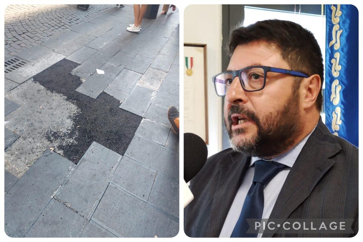 PATERNO', L'ASSESSORE REPLICA SUI LAVORI DI PIAZZA INDIPENDENZA: "RIPARAZIONE PROVVISORIA" - 