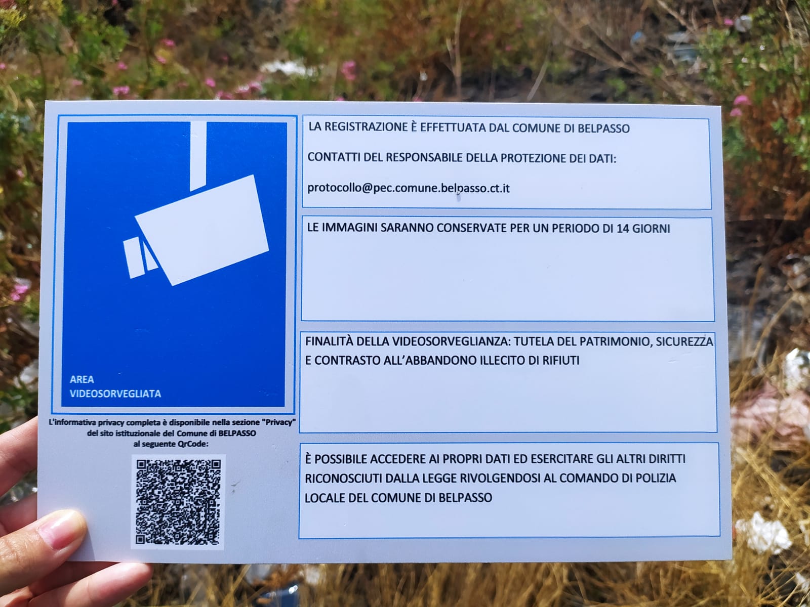 A BELPASSO INSTALLATE TELECAMERE ITINERANTI PER BECCARE GLI “ZOZZONI”