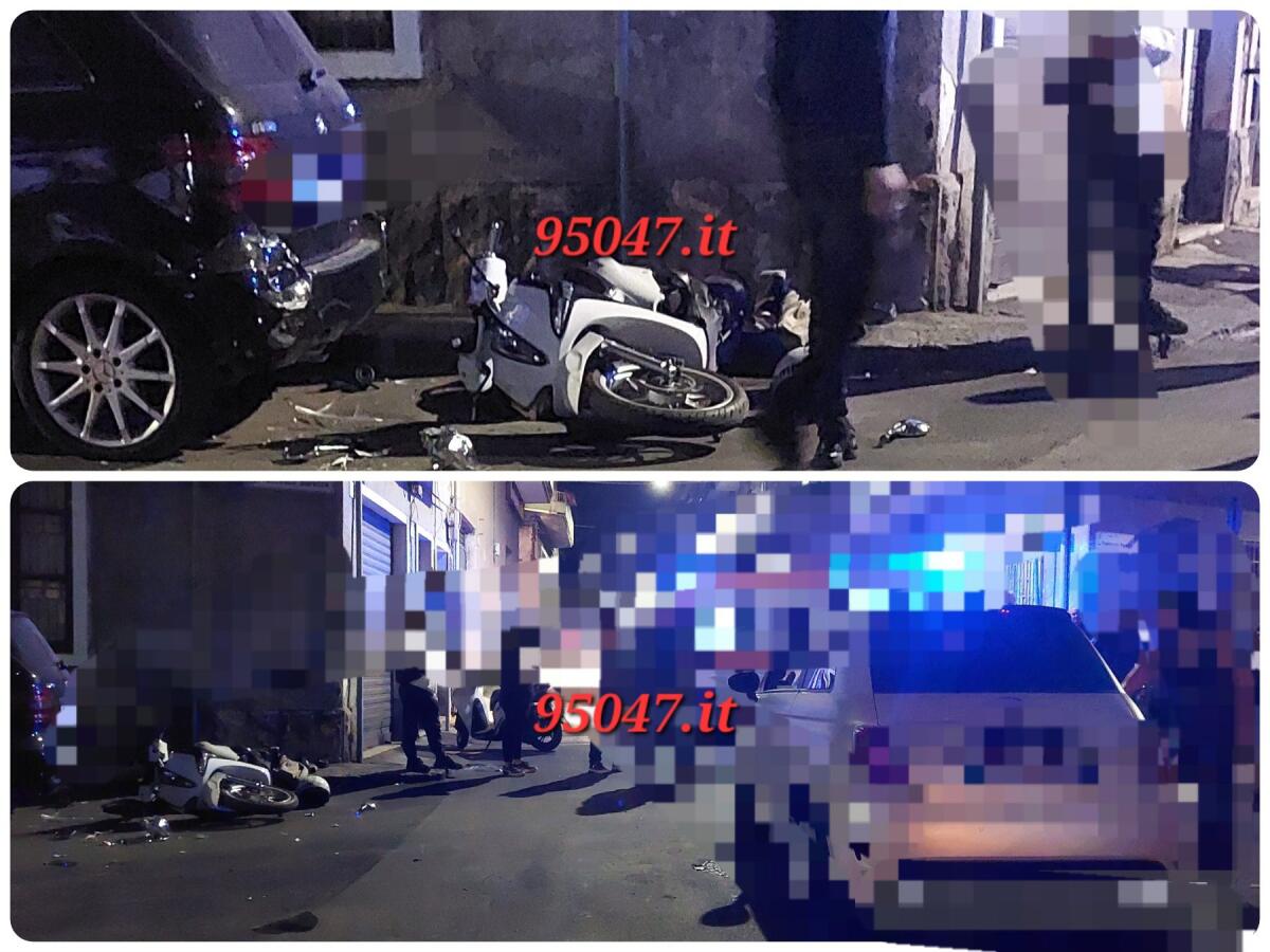 GRAVE INCIDENTE STRADALE IERI A PATERNÒ: CENTAURO FERITO IN UNO SCONTRO TRA UNA FIAT 500 E UNO SCOOTER - 