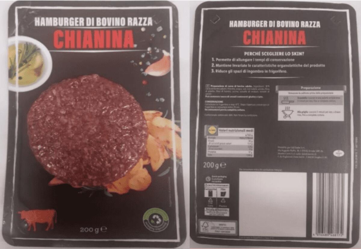 LIDL RICHIAMA HAMBURGER DI CHIANINA, ECCO IL LOTTO E LA MARCA RICHIAMATA - 