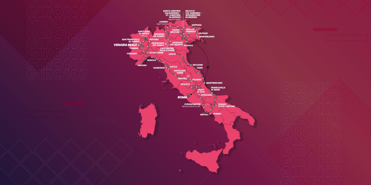 CICLISMO. PRESENTATO IL GIRO D’ITALIA 2024, NESSUNA TAPPA IN SICILIA - 