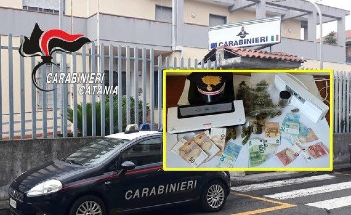 RIPOSTO . TENTA DI DISFARSI  DELLA DROGA AIUTATO DALLA MADRE, FILMATA DAI CARABINIERI: GIOVANISSIMO PUSHER ARRESTATO - 