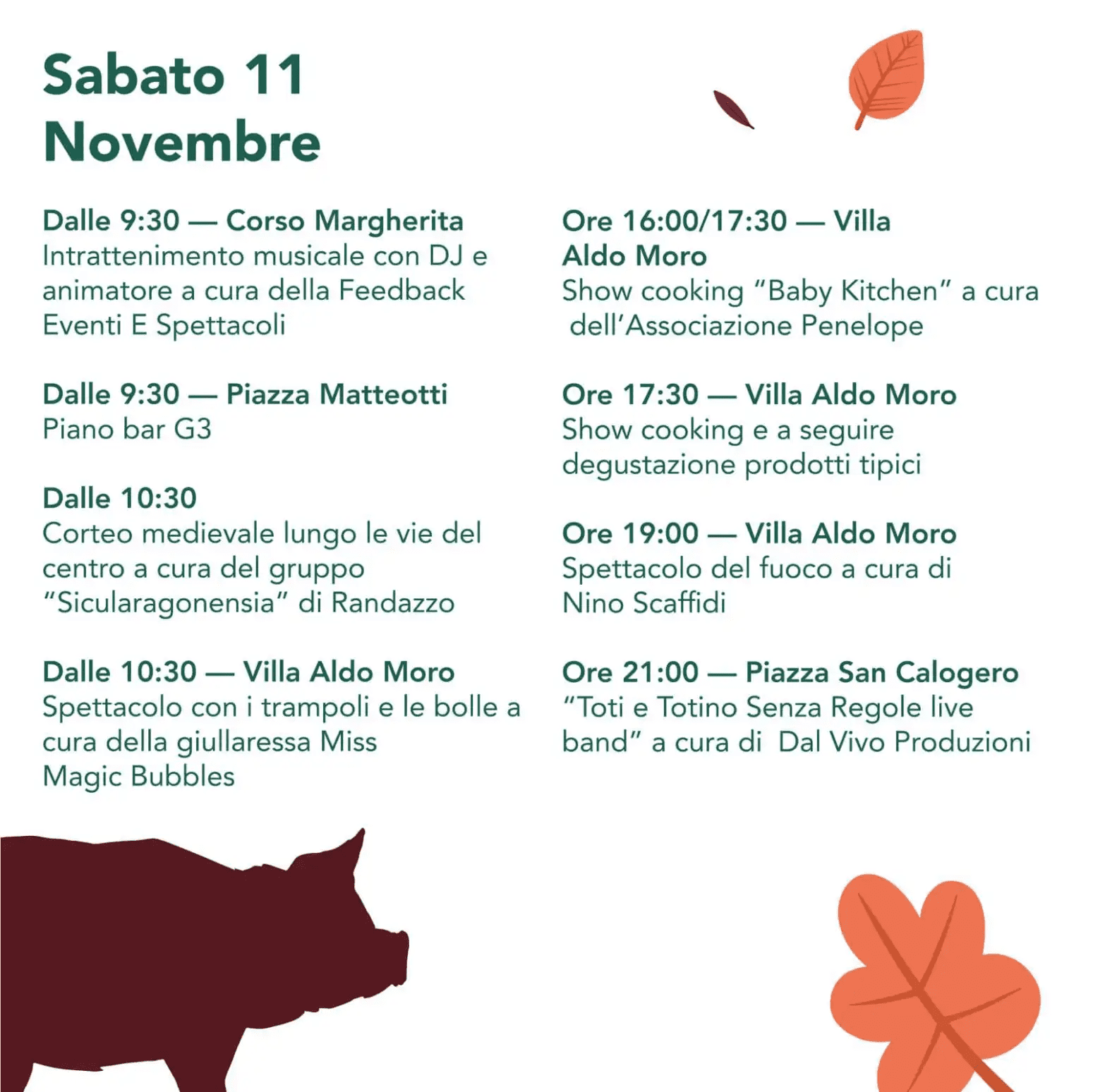 CESARO’ : PRONTO IL PROGRAMMA PER LA SAGRA, GRANDI OSPITI E BUON CIBO PER DUE WEEKEND