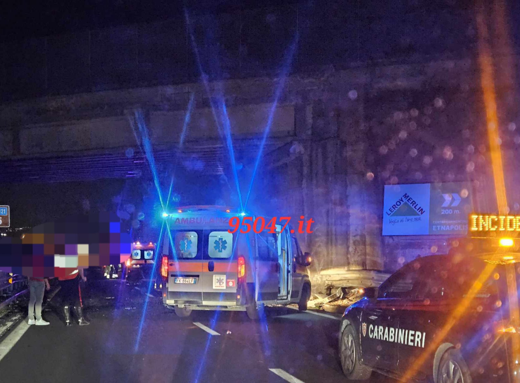 ENNESIMO GRAVISSIMO INCIDENTE SULLA SS121, SOCCORSI SUL POSTO