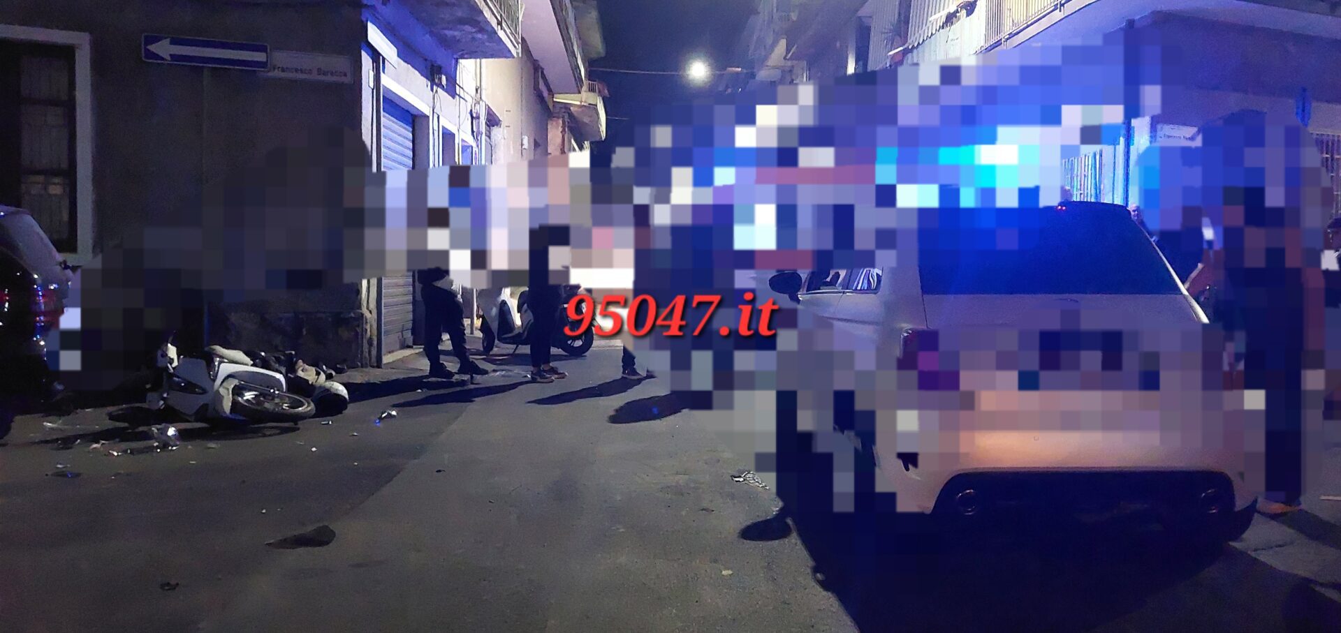 GRAVE INCIDENTE STRADALE A PATERNÒ: CENTAURO FERITO IN UNO SCONTRO TRA UNA FIAT 500 E UNO SCOOTER