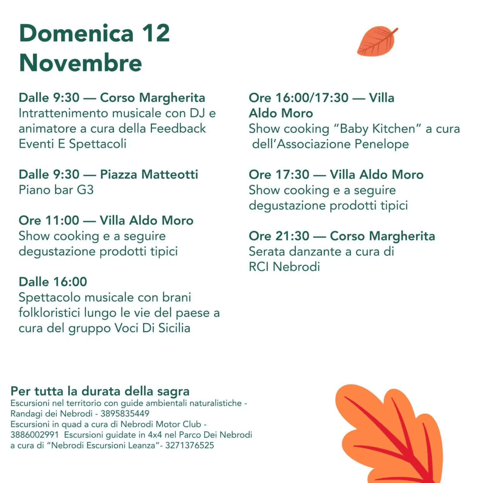 CESARO’ : PRONTO IL PROGRAMMA PER LA SAGRA, GRANDI OSPITI E BUON CIBO PER DUE WEEKEND