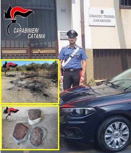 MISTERBIANCO. BRUCIA 50 CHILI DI MATASSE DI RAME IN CAMPAGNA, ARRESTATO UN 38ENNEMISTERBIANCO.
