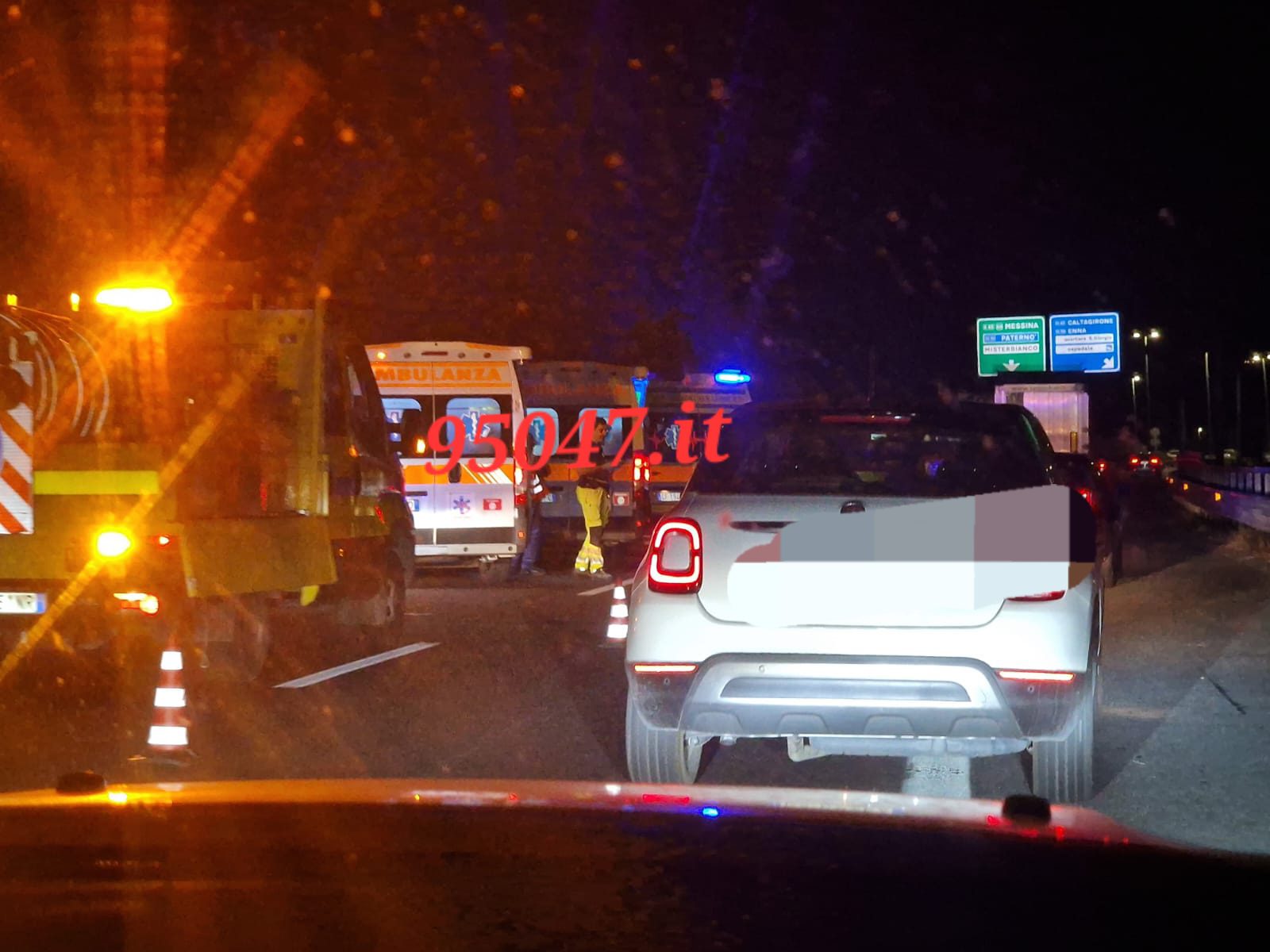 INCIDENTE E LUNGHE CODE SULLA TANGENZIALE DI CATANIA, SOCCORSI SUL POSTO