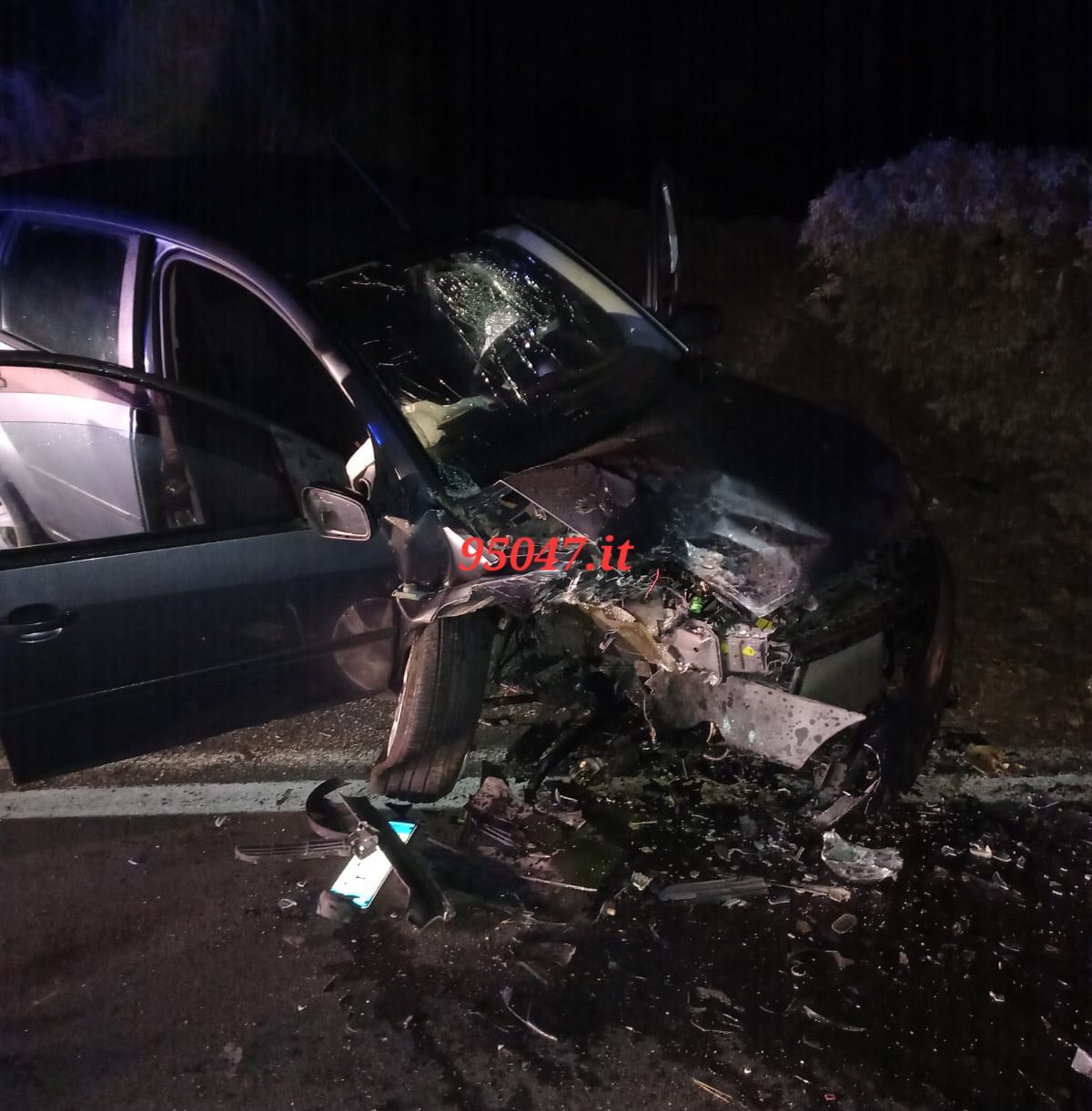 GRAVE INCIDENTE STRADALE LUNGO LA SP160 LA RAGALNA NICOLOSI. DUE FERITI