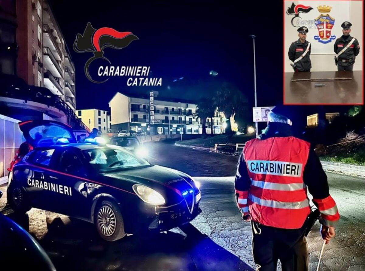 PATERNÒ. 23ENNE AVEVA COLTELLO E MAZZA DA BASEBALL IN AUTO, DENUNCIATO PER PORTO ABUSIVO DI ARMI - 