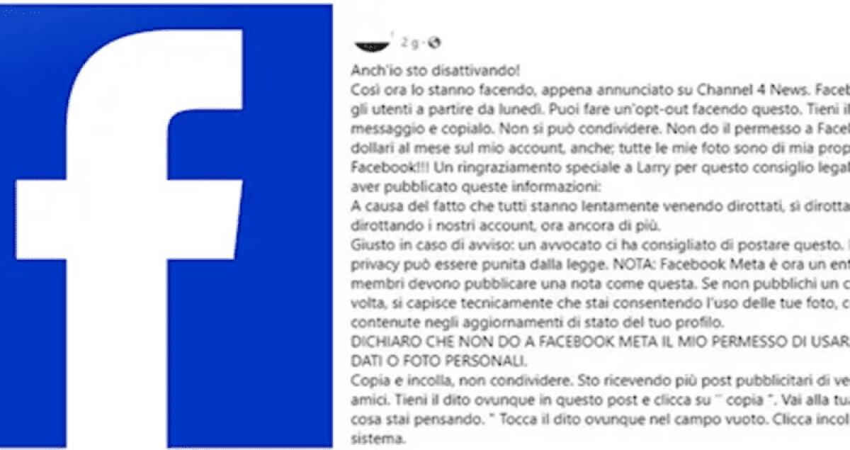 ANCH’IO STO DISATTIVANDO! L’ENNESIMA BUFALA CHE HA INVASO FACEBOOK IN ITALIA - 