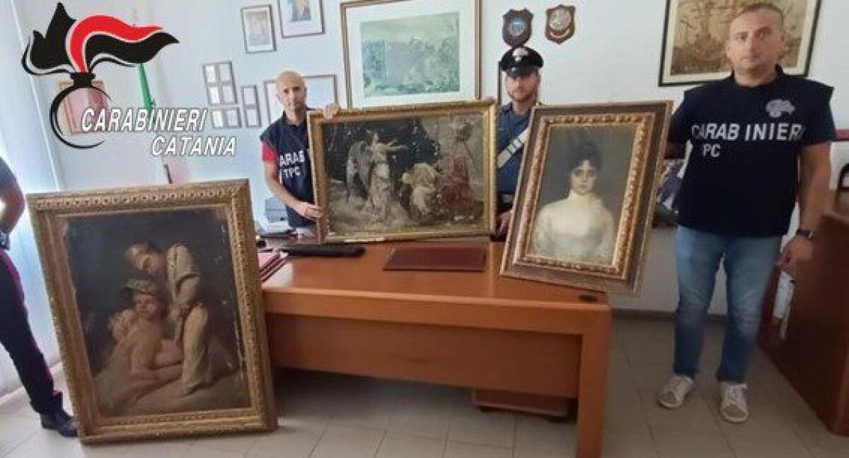 I CARABINIERI RITROVANO IN UN GARAGE 3 QUADRI ANTICHI TRAFUGATI IN UN MUSEO DIECI ANNI FA - 