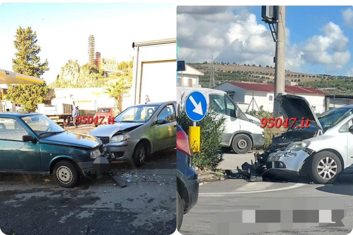 DOPPIO INCIDENTE STRADALE OGGI A PATERNÒ: NESSUNA GRAVE CONSEGUENZA PER GLI OCCUPANTI - 