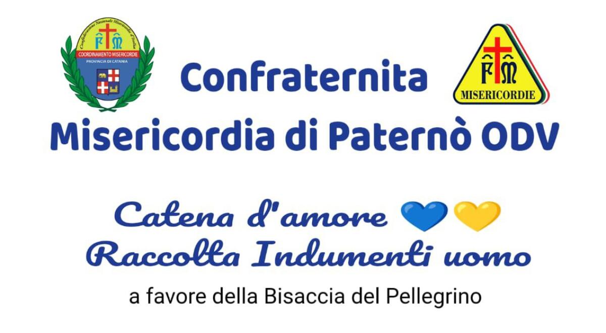 PATERNO'. DOMANI RACCOLTA DI ABITI USATI IN PIAZZA UMBERTO A CURA DELLA MISERICORDIA - 