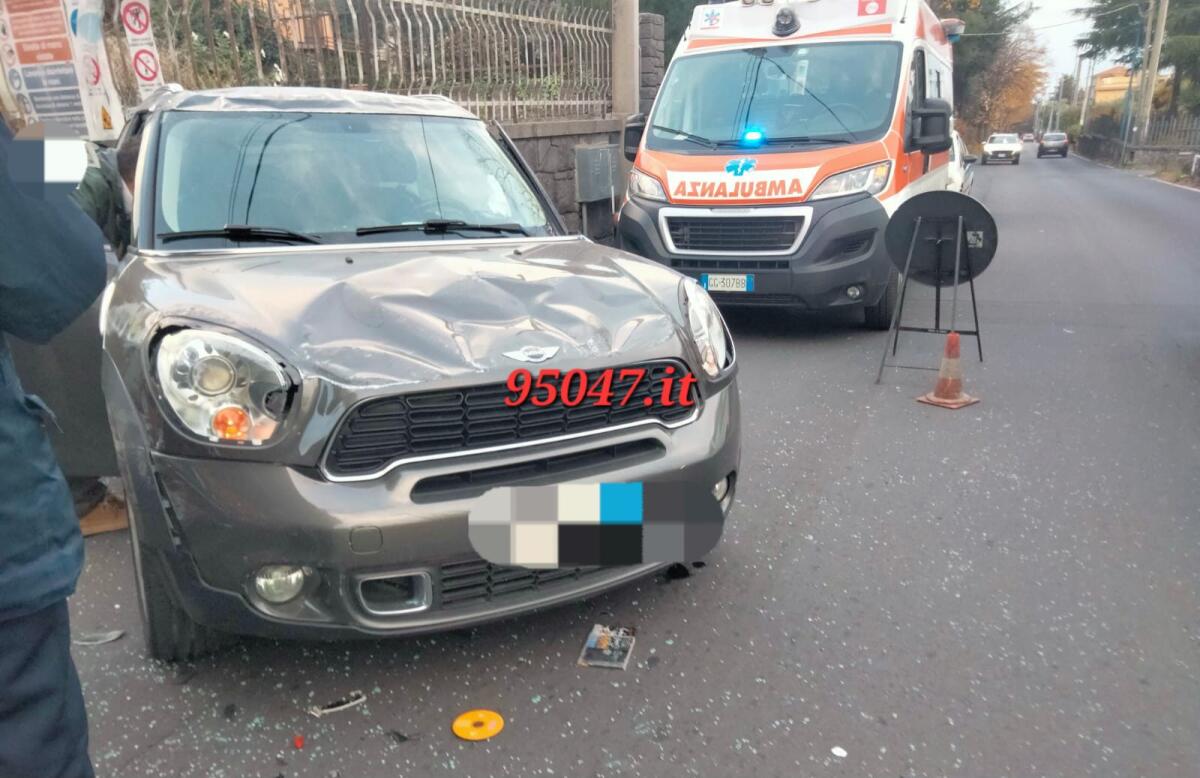 INCIDENTE STRADALE A PEDARA: SCONTRO TRA DUE AUTO, DUE FERITI - 