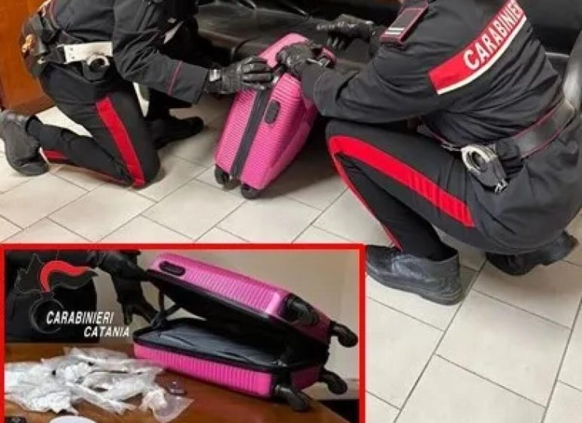 CATANIA. MEZZO CHILO DI COCAINA NASCOSTO IN UN TROLLEY: 29ENNE ARRESTATA - 