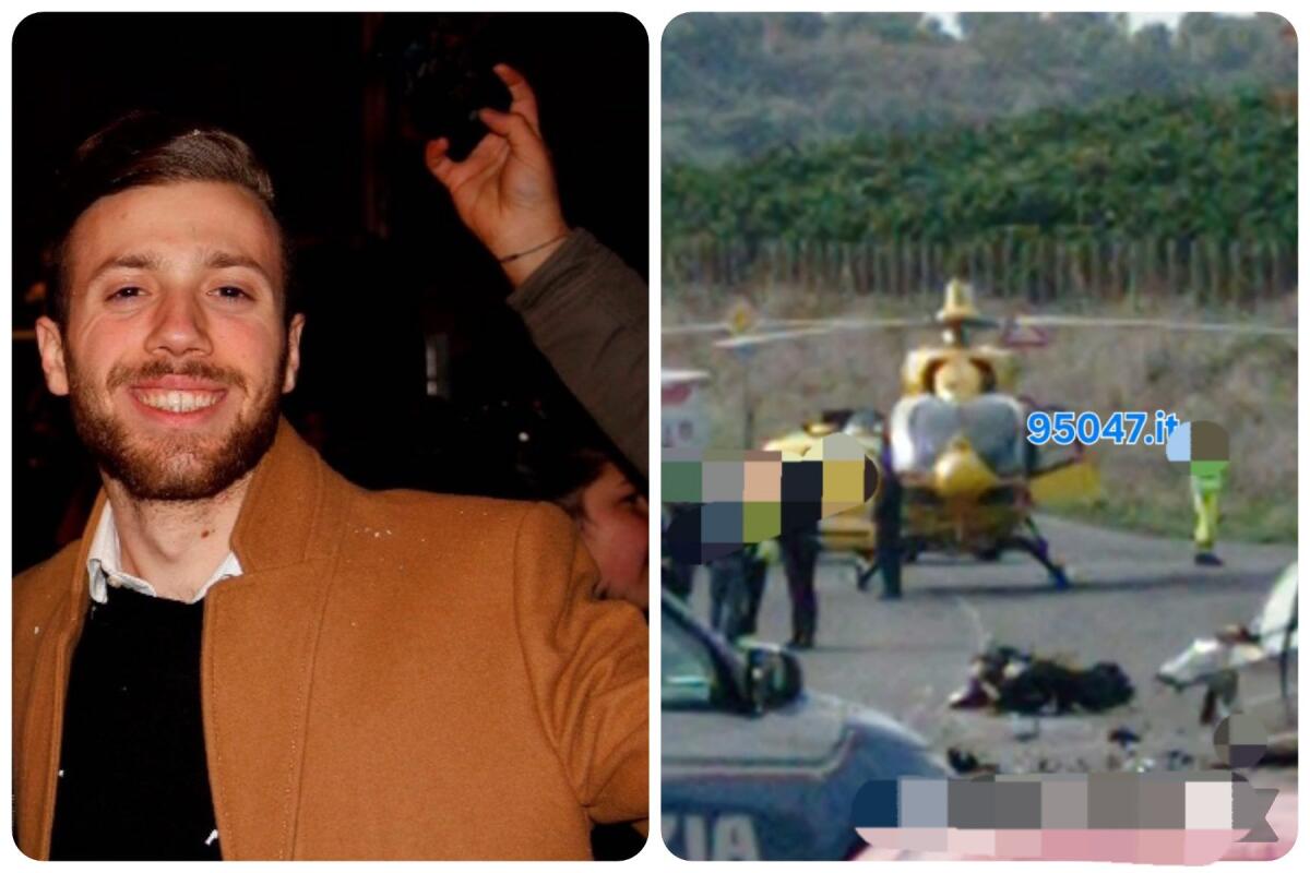 SCONTRO TRA AUTO E MOTO LUNGO STRADA STATALE 385: MORTO 25ENNE DI MILITELLO VAL CATANIA - 