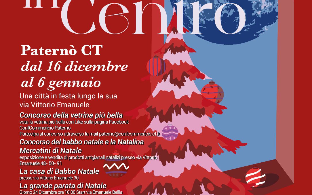 NATALE IN CENTRO A PATERNÒ: FESTIVITÀ E SOLIDARIETÀ NELL'EVENTO ORGANIZZATO DA CONFCOMMERCIO