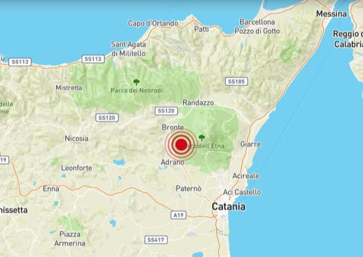 SCIAME SISMICO TRA ADRANO E BRONTE,LA PIÙ FORTE DI MAGNITUDO 2.4 - 