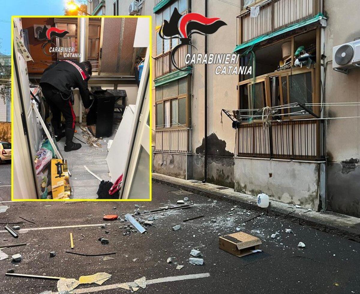 CATANIA. ESPLODE BOMBOLA DEL GAS IN CASA, I CARABINIERI SALVANO UN UOMO - 