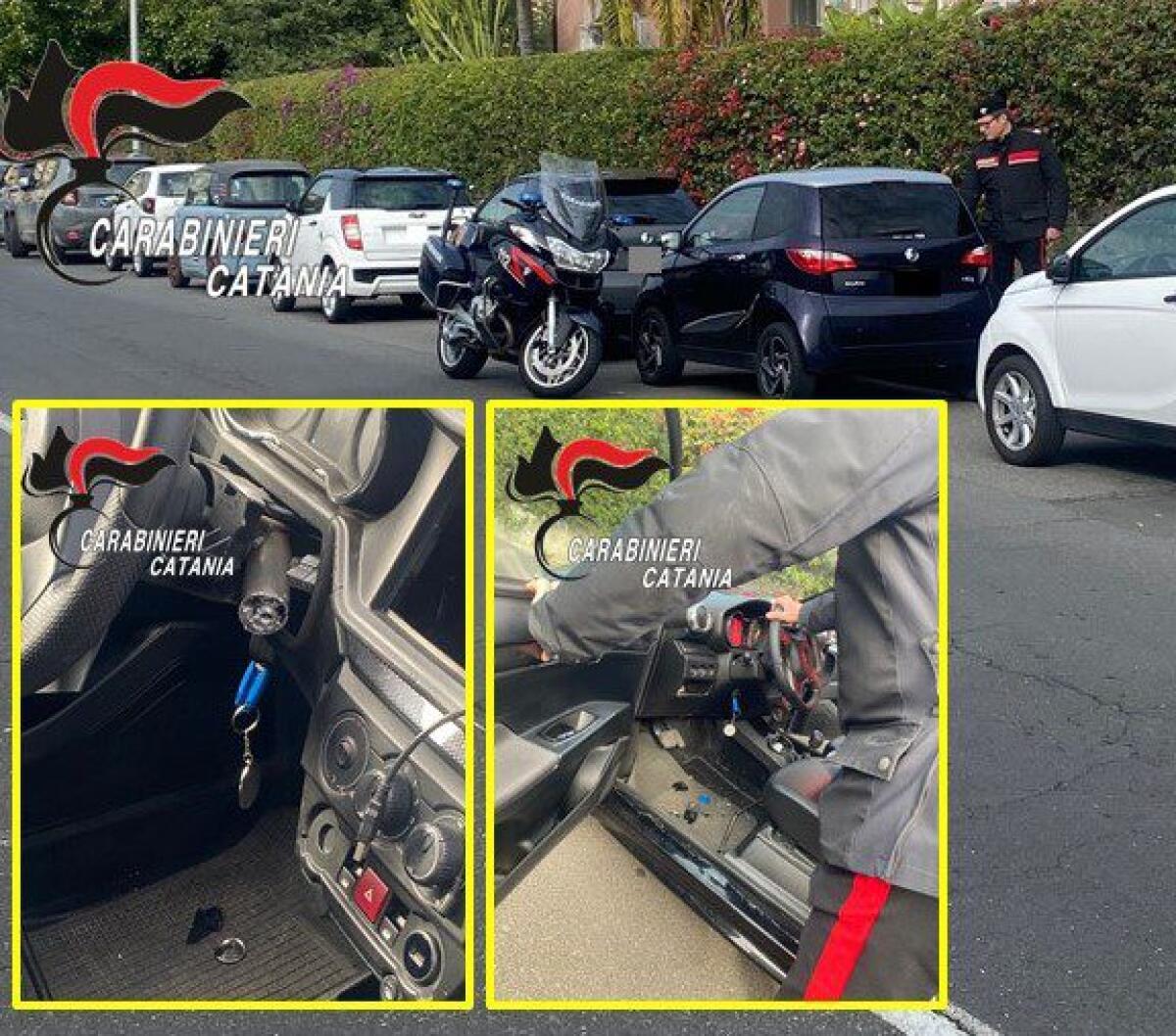 CATANIA. TENTANO DI RUBARE MICROCAR NEI PRESSI DI UNA SCUOLA: DUE ARRESTI - 