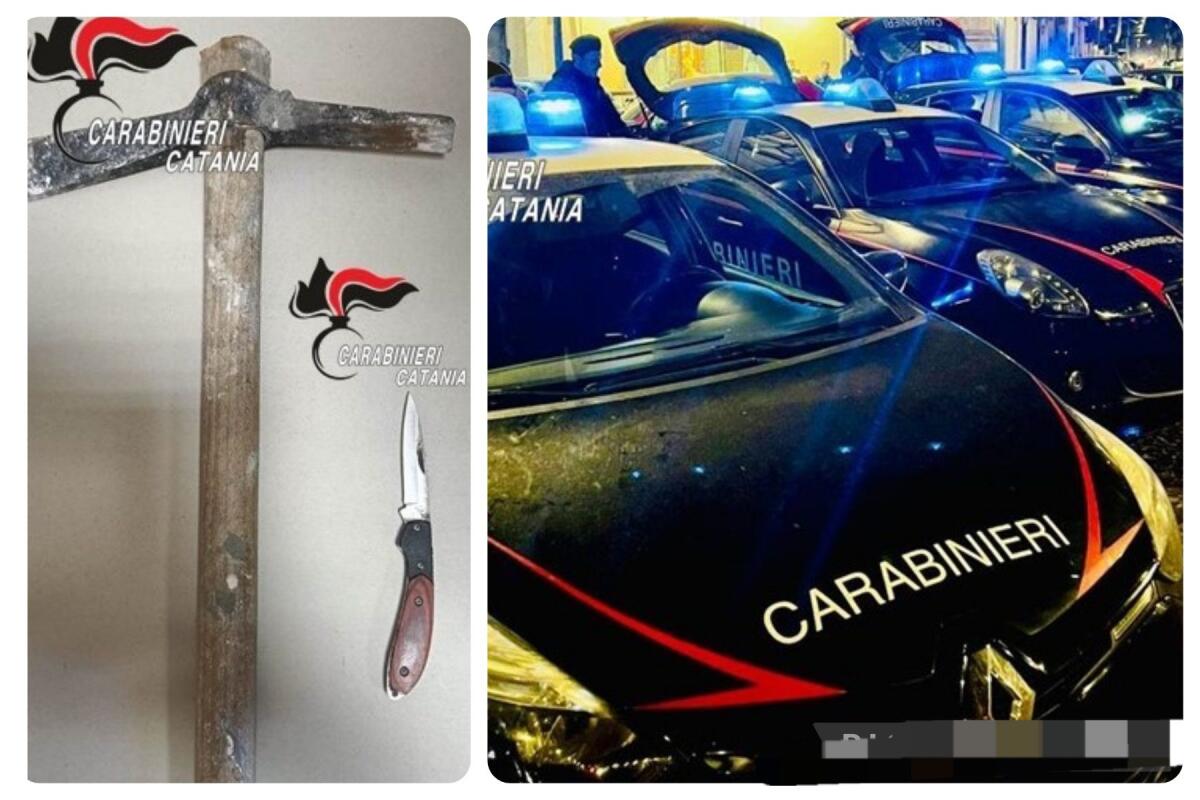 CATANIA. IN AUTO CON A BORDO UN PICCONE SOTTO IL SEDILE, DENUNCIATO - 