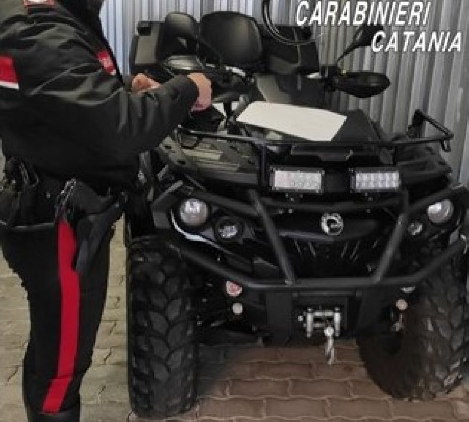 PATERNÒ: SEQUESTRATO QUAD BIKE SENZA ASSICURAZIONE E REVISIONE. SANZIONI PER OLTRE 14MILA EURO