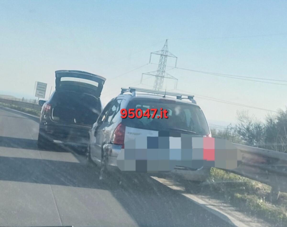 INCIDENTE SULLA SS121 A MISTERBIANCO, NESSUN FERITO - 