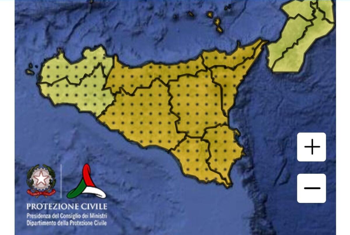 METEO SICILIA. DIRAMATA ALLERTA ARANCIONE            PER LA GIORNATA DI DOMANI, DOMENICA 25 FEBBRAIO 2024 SU CATANIA - 