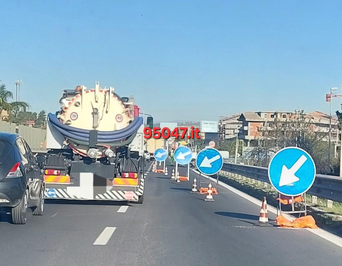 LAVORI SULLA SS121, LUNGHR CODE DIREZIONE PATERNÒ - 