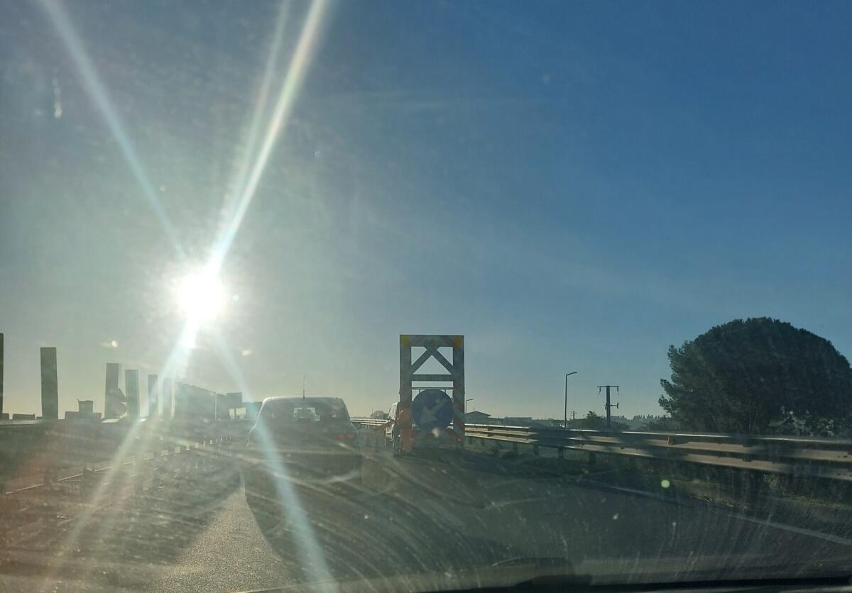 LAVORI SULLA SS121, CODE IN DIREZIONE CATANIA - 