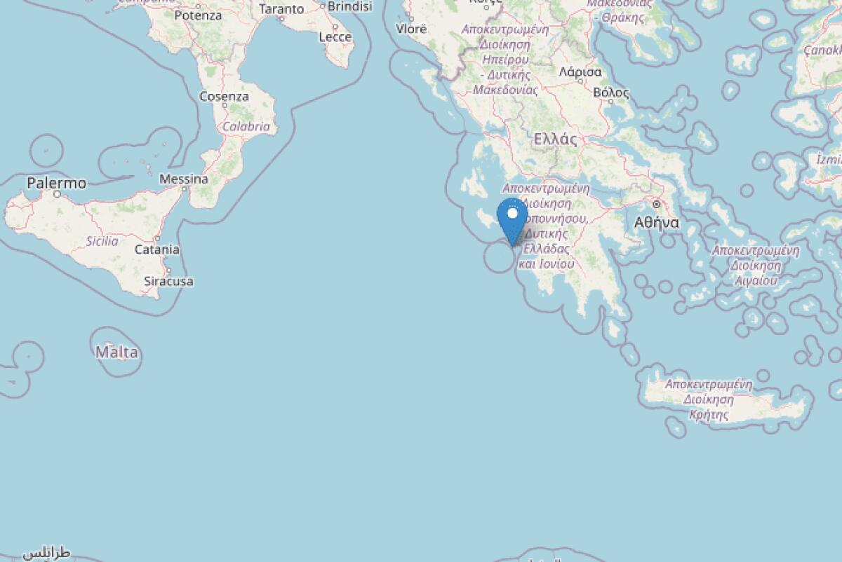 FORTE SCOSSA DI TERREMOTO SULLA COSTA DELLA GRECIA AVVERTITO ANCHE NEL CATANESE - 