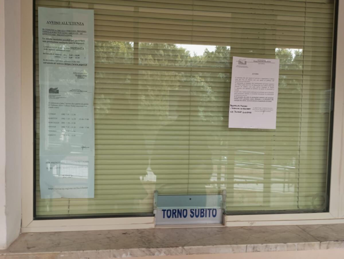 PATERNO’: DISAGI PER L’IMPROVVISA CHIUSURA DELL’UFFICIO TICKET - 