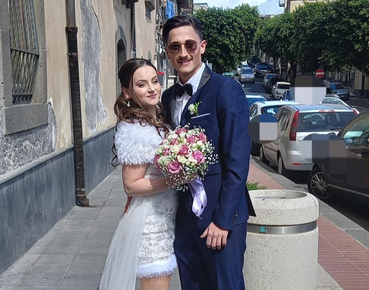 MICHELLE MESSINA E ANDREA LIPERA . IL GIORNO DEL LORO SI - 