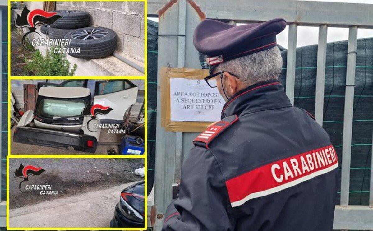 RIPOSTO. IL GPS DI UN’AUTO RUBATA PORTA I CARABINIERI IN UN DEPOSITO PIENO DI PEZZI DI RICAMBIO PROVENIENTI DA FURTI - 