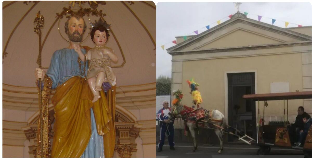 PATERNO'. INIZIO DEI FESTEGGIAMENTI CON LA BENEDIZIONE DELL'ALTERINO DI SAN GIUSEPPE - 