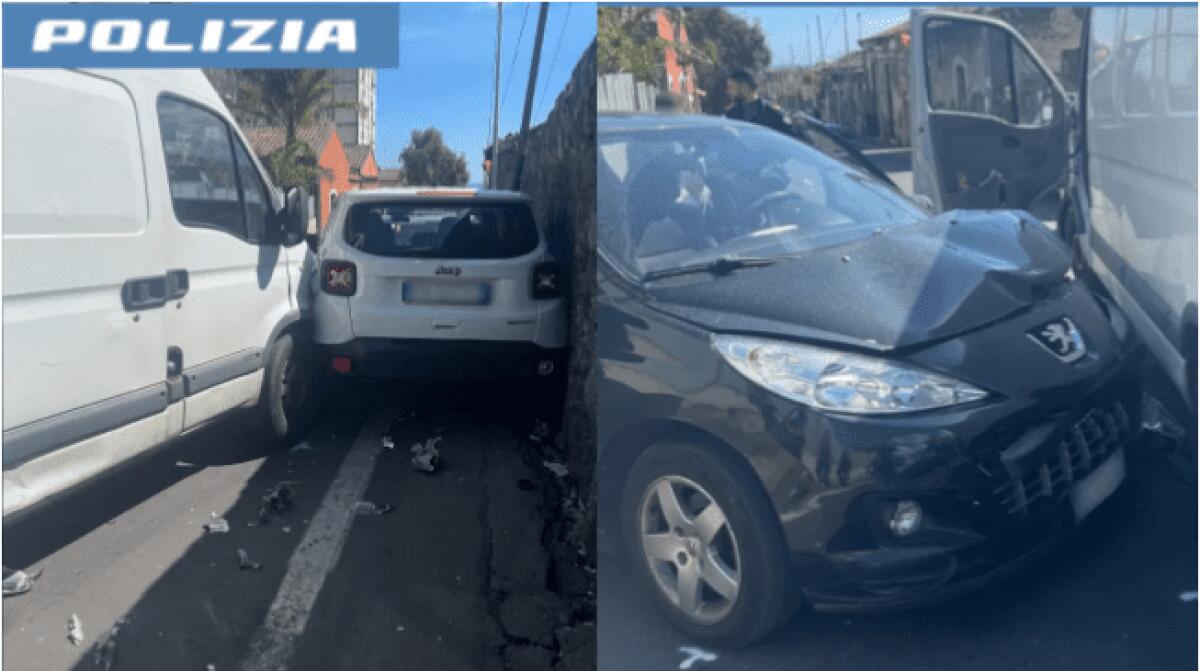 CATANIA: RUBA UN FURGONE MA VIENE INSEGUITO DALLE VOLANTI, FERITI E INCIDENTI NELLA FOLLE FUGA - 