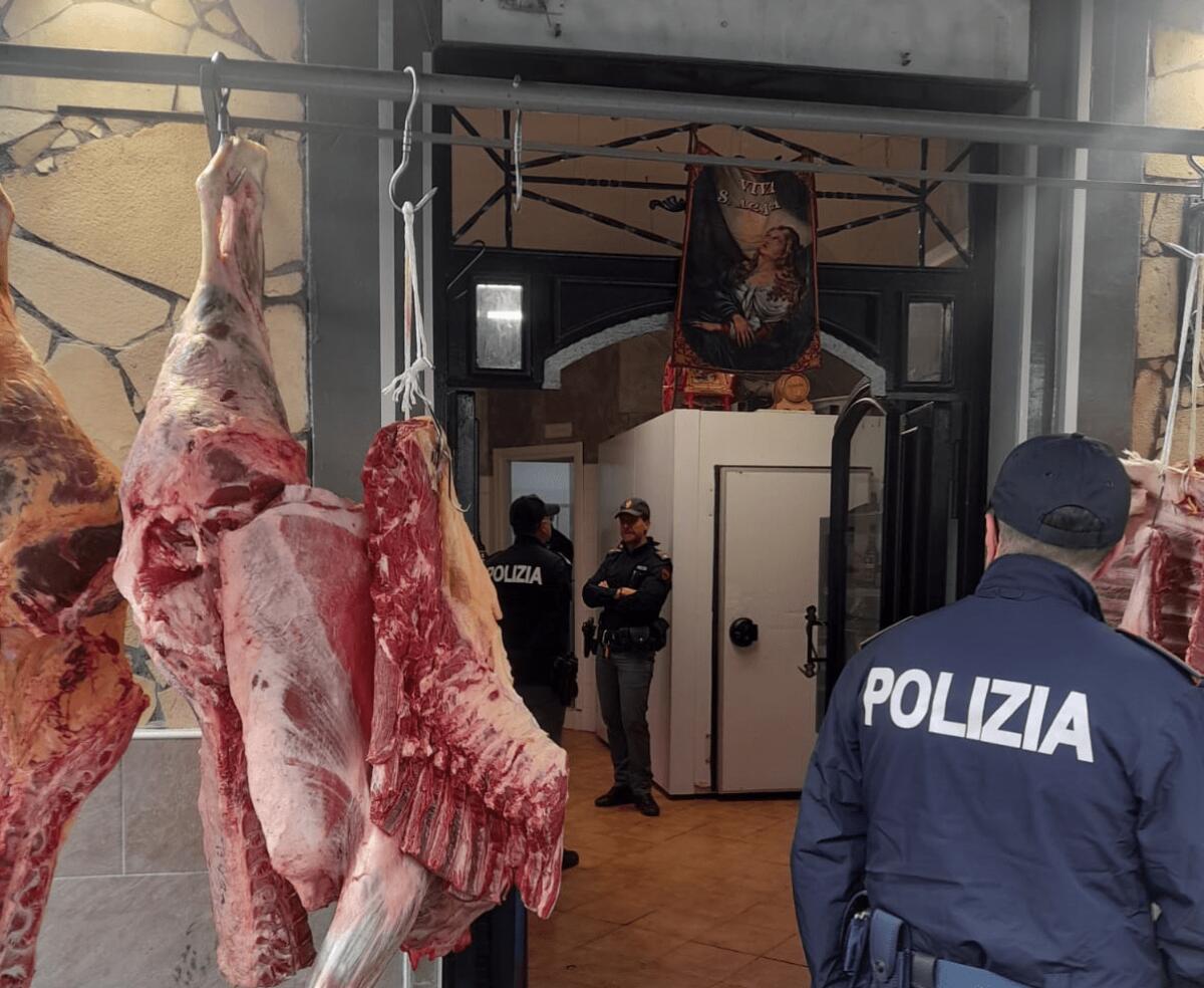 CATANIA. CARNE NON IDONEA AL CONSUMO UMANO, SCARSE CONDIZIONI IGIENICHE E LAVORATORI IN NERO, DENUNCIATI I TITOLARI DI TRE MACELLERIE - 