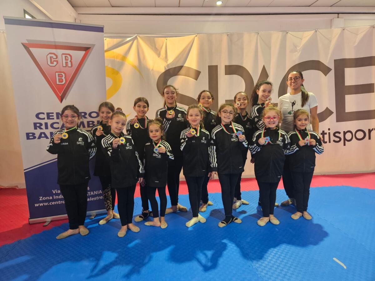Ginnastica Ritmica: L'e-Space Multisport di Paternò sbanca il Palabattiati con 13 Medaglie nel Campionato Regionale - 
