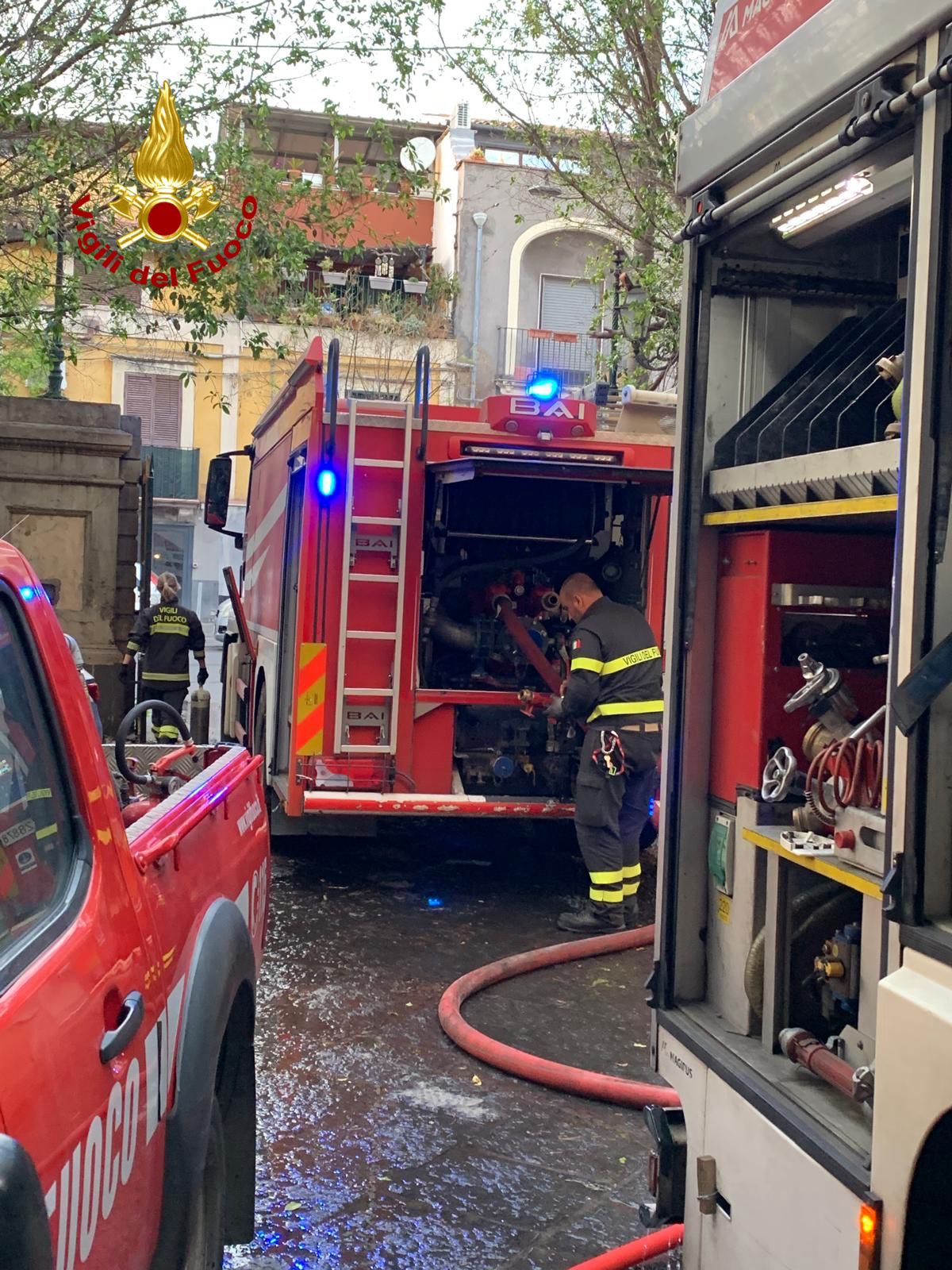 INCENDIO ALL’INTERNO DELL’EX PRESIDIO OSPEDALIERO “VITTORIO EMANUELE” A CATANIA