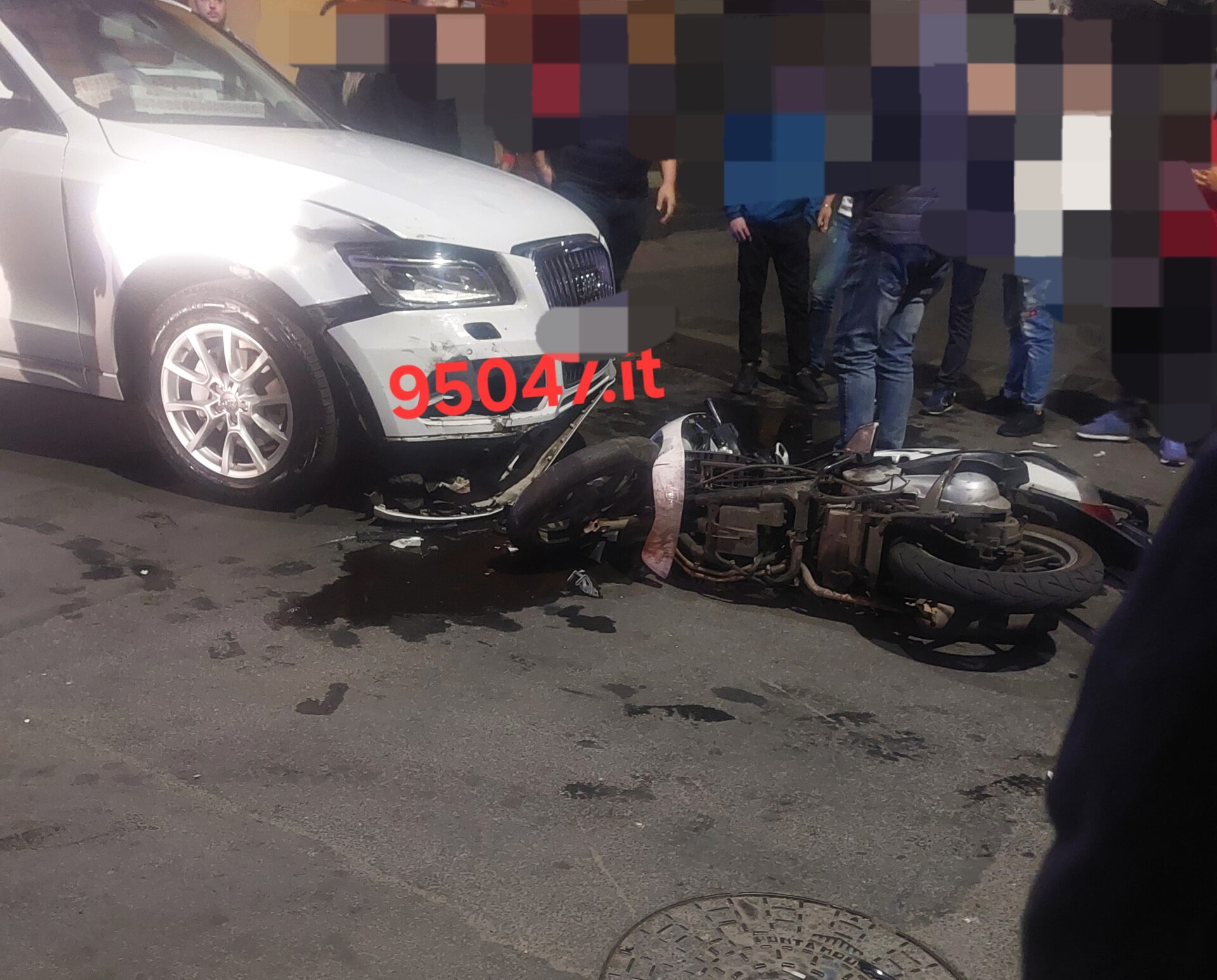 PATERNO'. GRAVE INCIDENTE IN VIA FIUME, SOCCORSI SUL POSTO