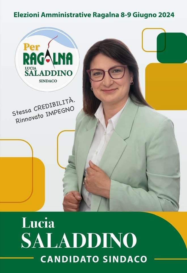 AMMINISTRATIVE RAGALNA 2024: DOMANI, 30 APRILE, L’INAUGURAZIONE DEL COMITATO ELETTORALE DEL CANDIDATO SINDACO LUCIA SALADDINO