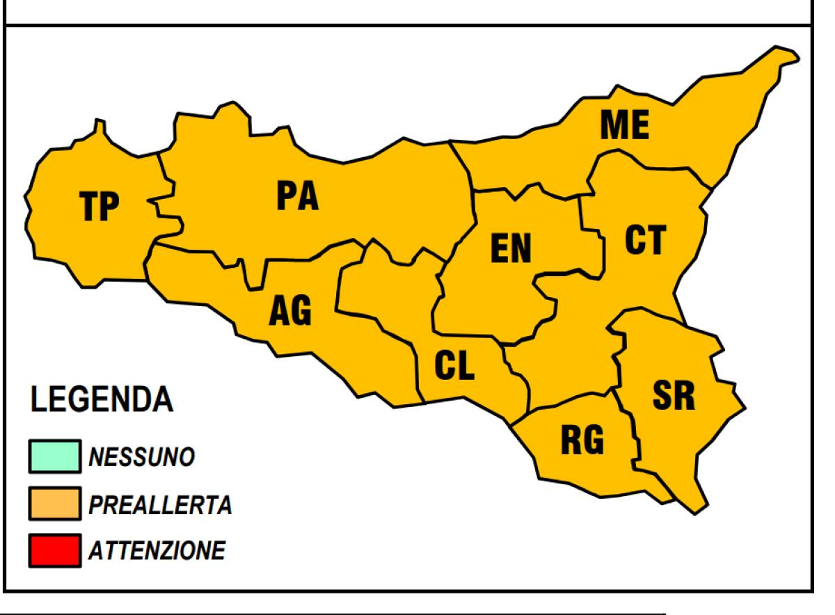 DOMANI ALLERTA ARANCIONE PER RISCHIO INCENDI IN TUTTA LA SICILIA - 