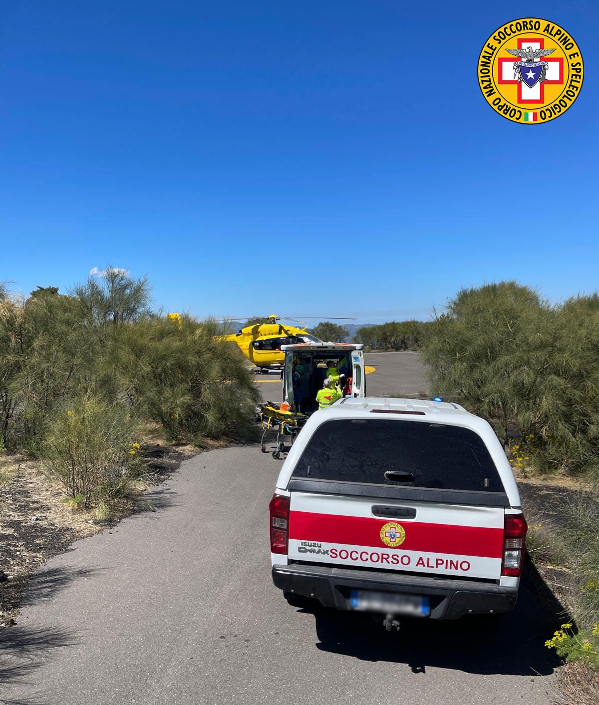 LINGUAGLOSSA, MOTOCICLISTA FINISCE IN UNA SCARPATA: È GRAVE, TRASFERITO IN ELISOCCORSO