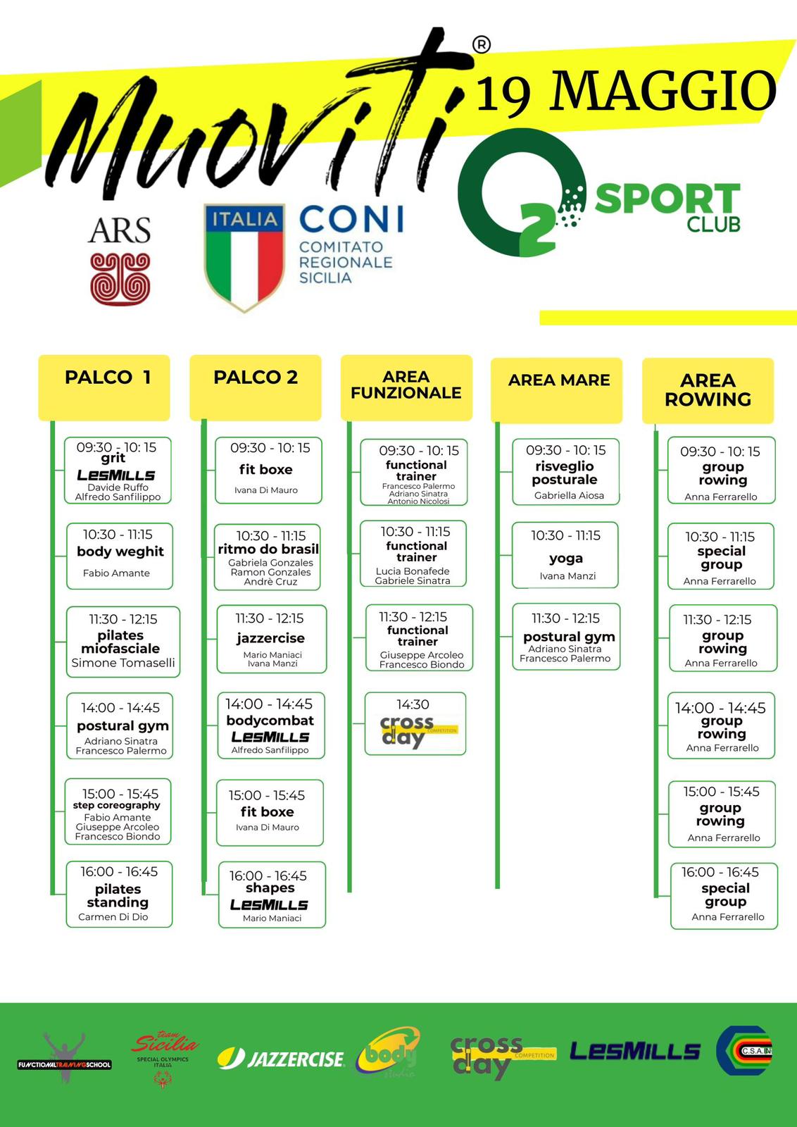 L’O2 Sport Club lancia “Muoviti”, Grande evento sportivo gratuito Sport, screening gratuiti, inclusione e tanto sano divertimento